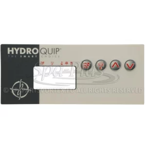 HydroQuip Eco-7 Panel Overlay, 4 knoppen 1p bedieningspaneel sticker