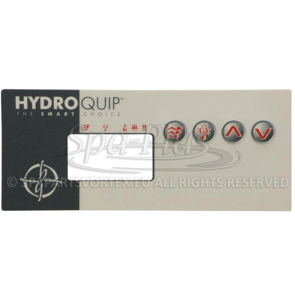 HydroQuip Eco-7 Panel Overlay, 4 knoppen 1p bedieningspaneel sticker