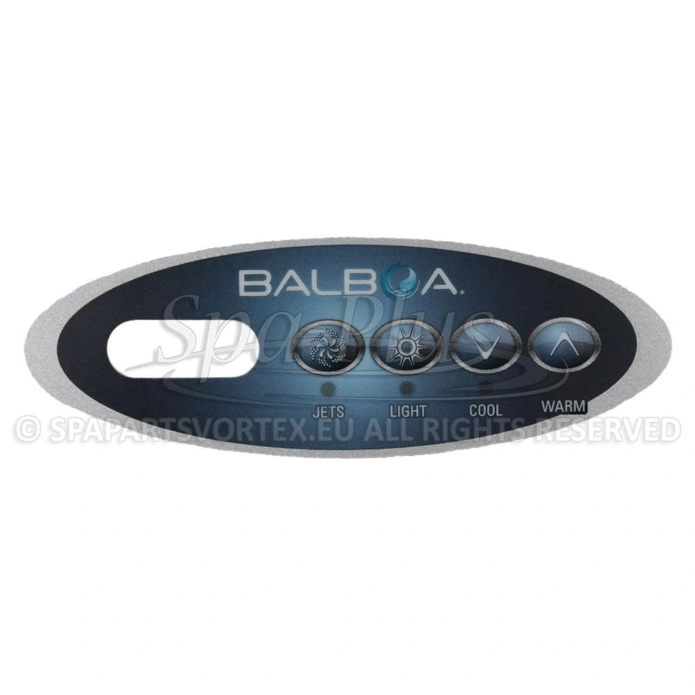 Balboa Duplex VL200 Overlay, 4 knoppen 1p No Air bedieningspaneel sticker