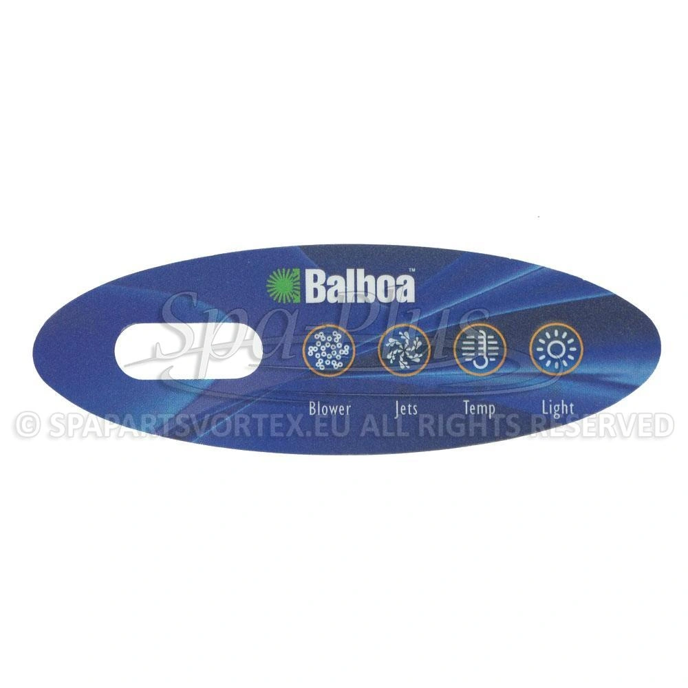 Balboa Duplex VL200 Overlay, 4 knoppen 1p + Air bedieningspaneel sticker
