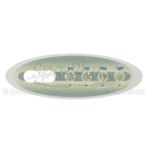 Balboa Duplex VL260 Overlay, 4 knoppen 2p No Air bedieningspaneel sticker