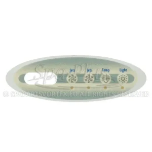 Balboa Duplex VL200 Overlay, 4 knoppen 2p No Air bedieningspaneel sticker