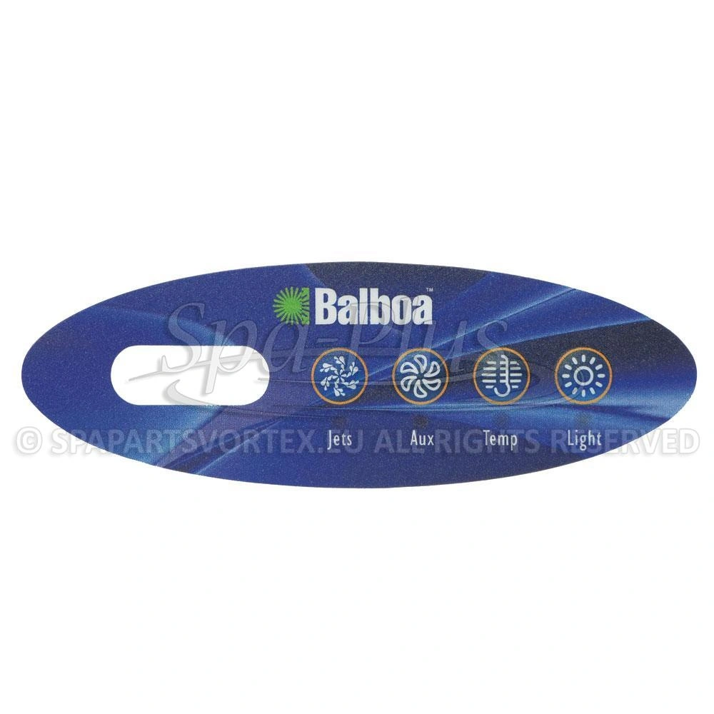 Balboa ML-serie ML200 Overlay, 4 knoppen 1p + aux bedieningspaneel sticker