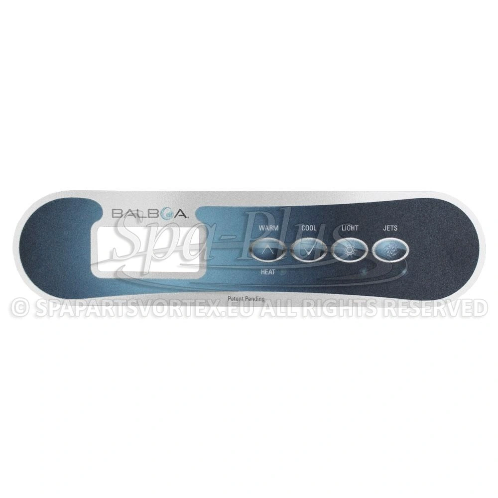 Balboa TP TP400 Overlay, 4 knoppen 1 Pump bedieningspaneel sticker