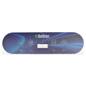 Balboa Duplex VL400 Overlay, 4 knoppen 2p No Air bedieningspaneel sticker