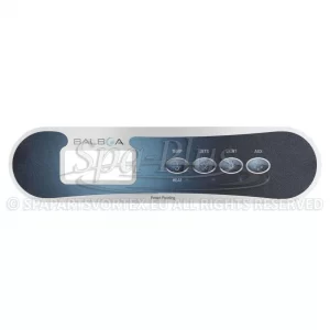 Balboa TP TP400 Overlay, 4 knoppen 1p + Aux bedieningspaneel sticker