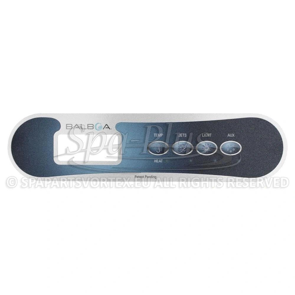 Balboa TP TP400 Overlay, 4 knoppen 1p + Aux bedieningspaneel sticker