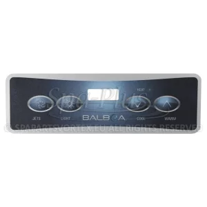 Balboa Duplex VL401 Overlay, 4 knoppen 1p No Air bedieningspaneel sticker