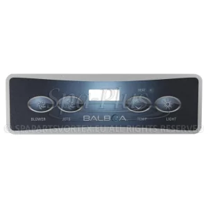 Balboa Duplex VL401 Overlay, 4 knoppen 1p + Air bedieningspaneel sticker