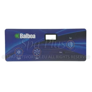 Balboa Duplex VL402 Overlay, 3 knoppen 1p No Air bedieningspaneel sticker
