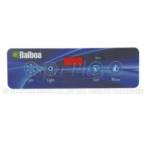 Balboa Duplex VL403 Overlay, 4 knoppen 1p No Air bedieningspaneel sticker