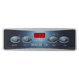 Balboa Duplex VL403 Overlay, 4 knoppen 1p + Air bedieningspaneel sticker