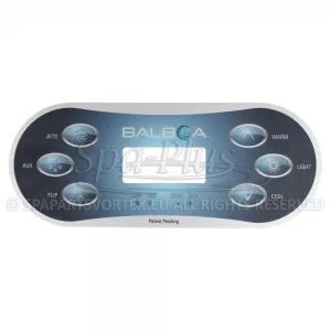 Balboa TP TP600 Overlay, 6 knoppen 1 Pump + Aux bedieningspaneel sticker