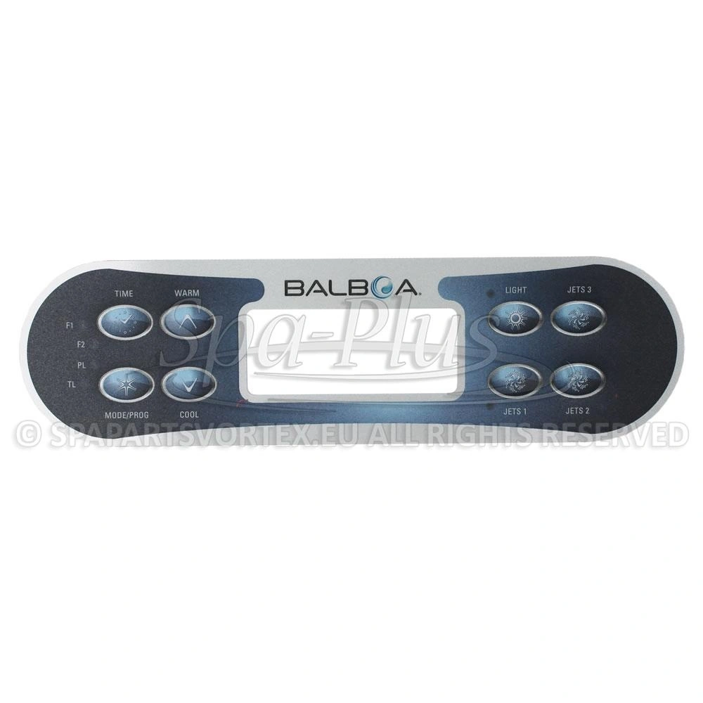 Balboa ML-serie ML700 Overlay, 8 knoppen 3p No Air bedieningspaneel sticker