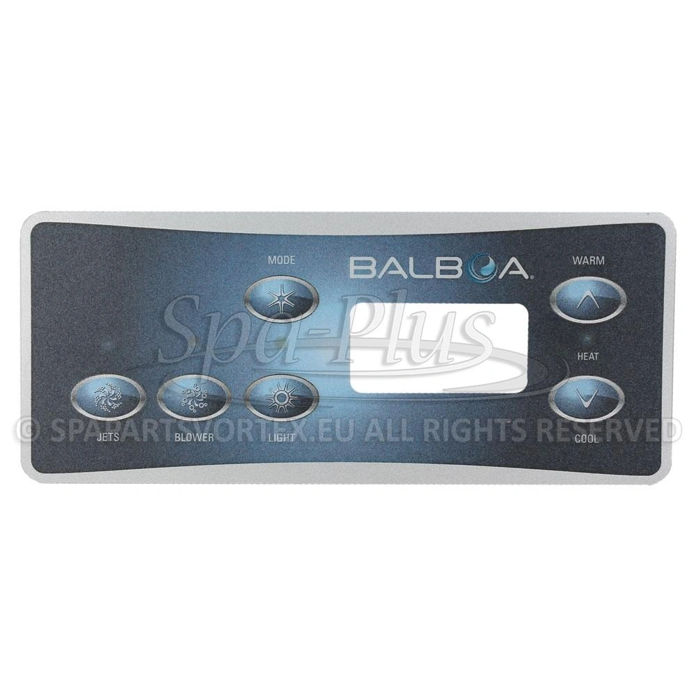 Balboa Serial Standard VL701S Overlay, 6 knoppen 1p + Air V2 bedieningspaneel sticker