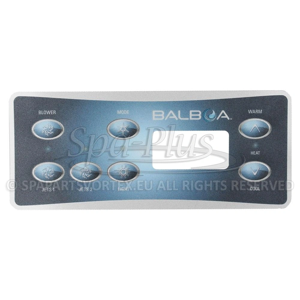 Balboa Serial Standard VL701S Overlay, 7 knoppen 2p + Air bedieningspaneel sticker