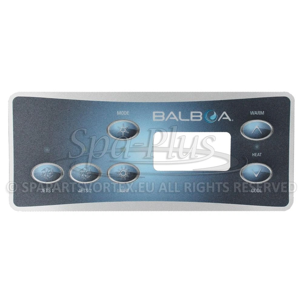 Balboa Serial Standard VL701S Overlay, 6 knoppen 2p No Air bedieningspaneel sticker