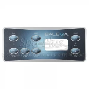 Balboa Serial Standard VL701S Overlay, 7 knoppen 2p + aux bedieningspaneel sticker