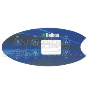 Balboa Serial Standard VL702S Overlay, 7 knoppen 2p + aux bedieningspaneel sticker