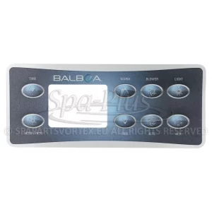 Balboa Serial Deluxe VL801D Overlay, 8 knoppen 1p + Air + aux bedieningspaneel sticker