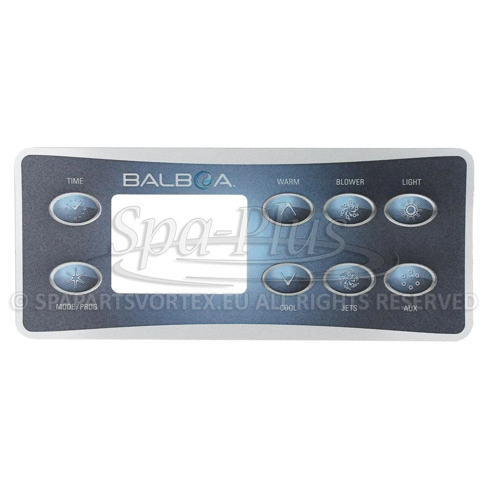 Balboa Serial Deluxe VL801D Overlay, 8 knoppen 1p + Air + aux bedieningspaneel sticker