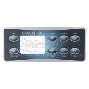 Balboa Serial Deluxe VL801D Overlay, 8 knoppen 2p + Air bedieningspaneel sticker