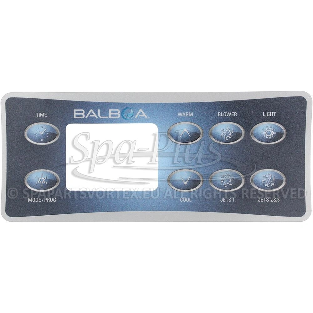 Balboa Serial Deluxe VL801D Overlay, 8 knoppen 3p + Air bedieningspaneel sticker