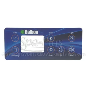 Balboa Serial Deluxe VL801D Overlay, 7 knoppen 1p + aux bedieningspaneel sticker