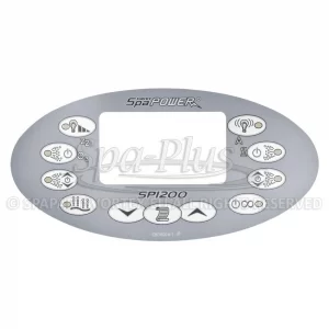 Spa Power bedieningspaneel sticker voor SP1200 ovale Touch Panel