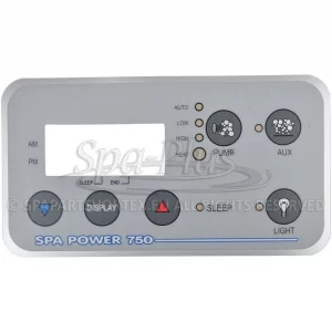 Spa Power bedieningspaneel sticker voor SP750 rechthoekige Touch Panel