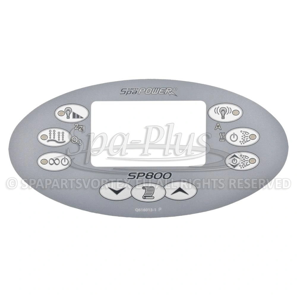 Spa Power overlay for SP800 Oval Touch Panel